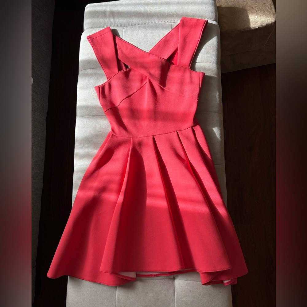 Maje red dress with criss cross straps size EUR 36 (US size small)